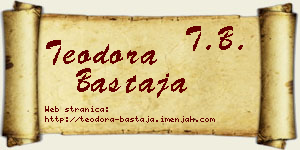 Teodora Bastaja vizit kartica